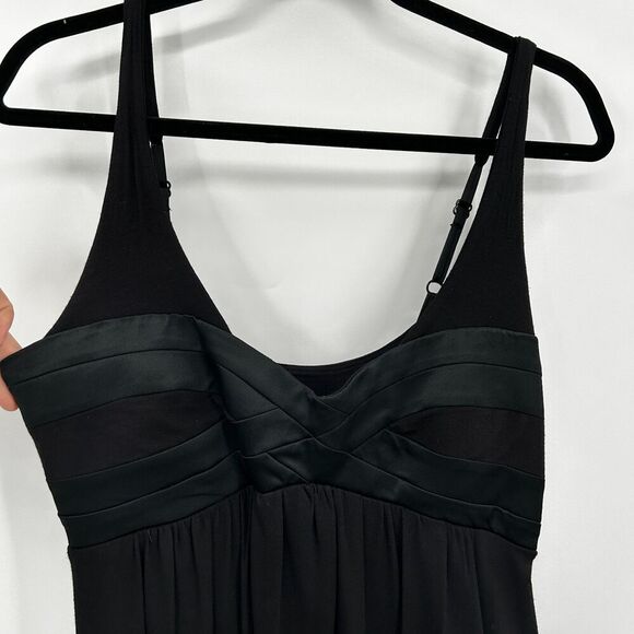 BEBE Black Y2K Babydoll Bandage Wrap Pleated Sleeveless Mini Dress Size Medium - Picture 3 of 5